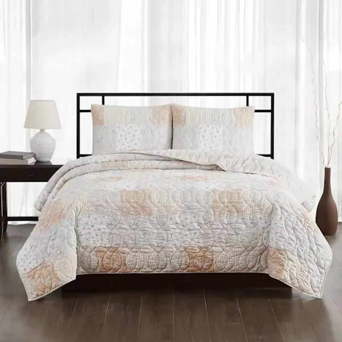 3-Piece Evelyn Multicolor Quilt Set, King