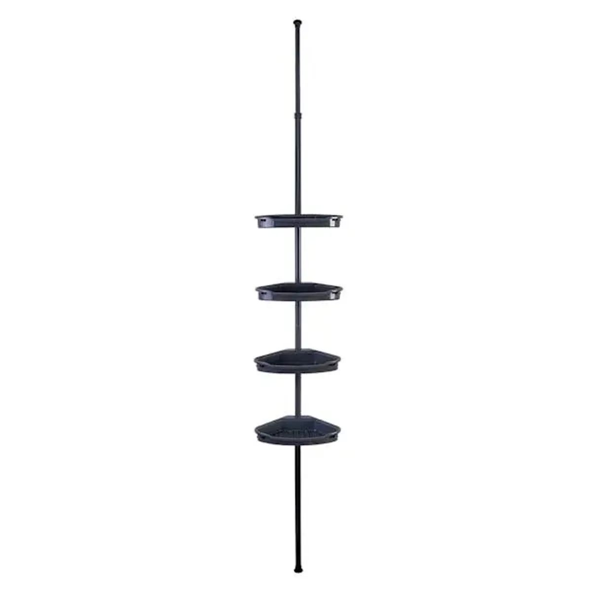 4-Tier Tension Shower Caddy, Grey