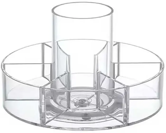 Round Rotating Cosmetic Organizer, Clear