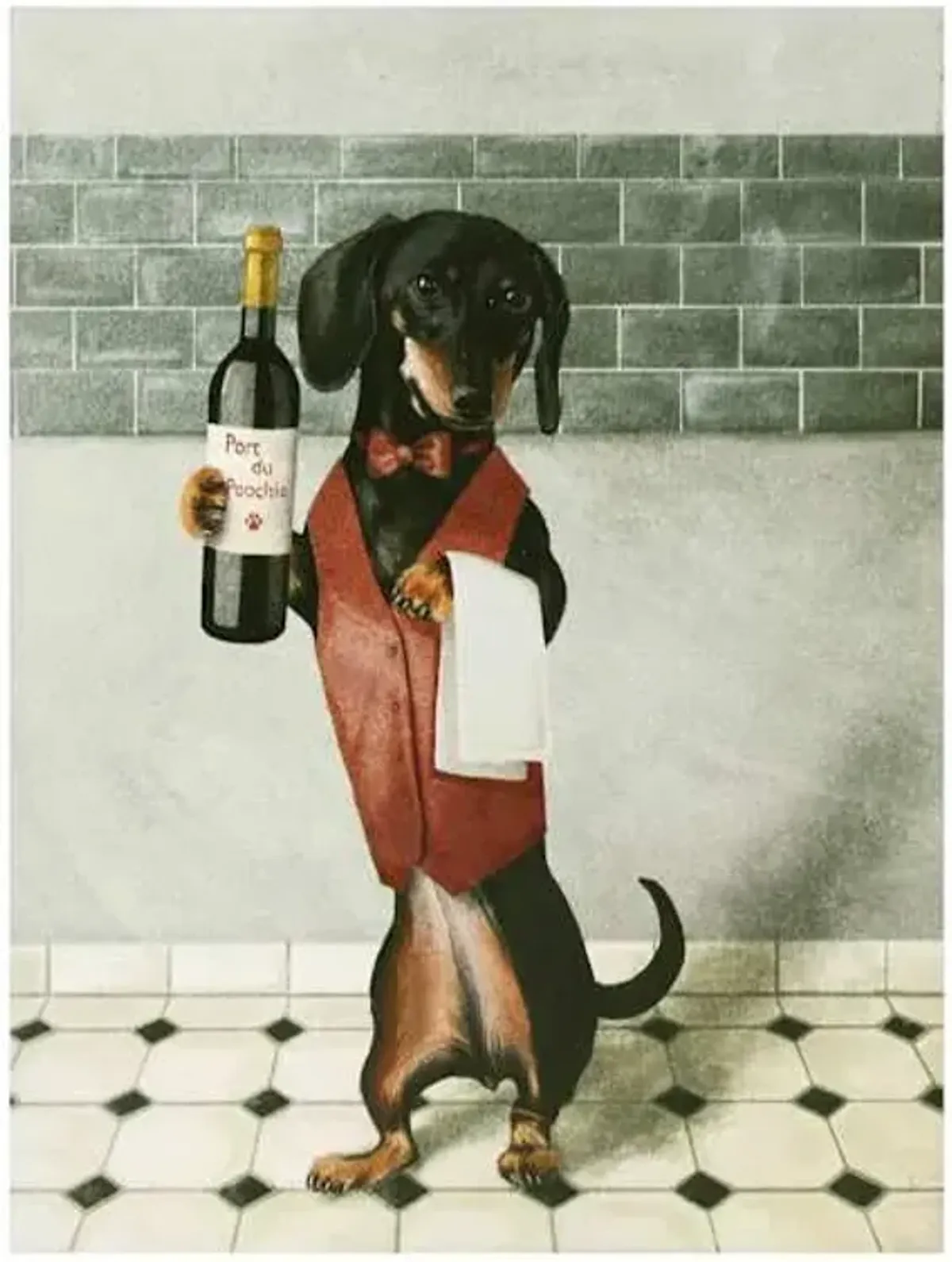Dog Sommelier Art, 6x8