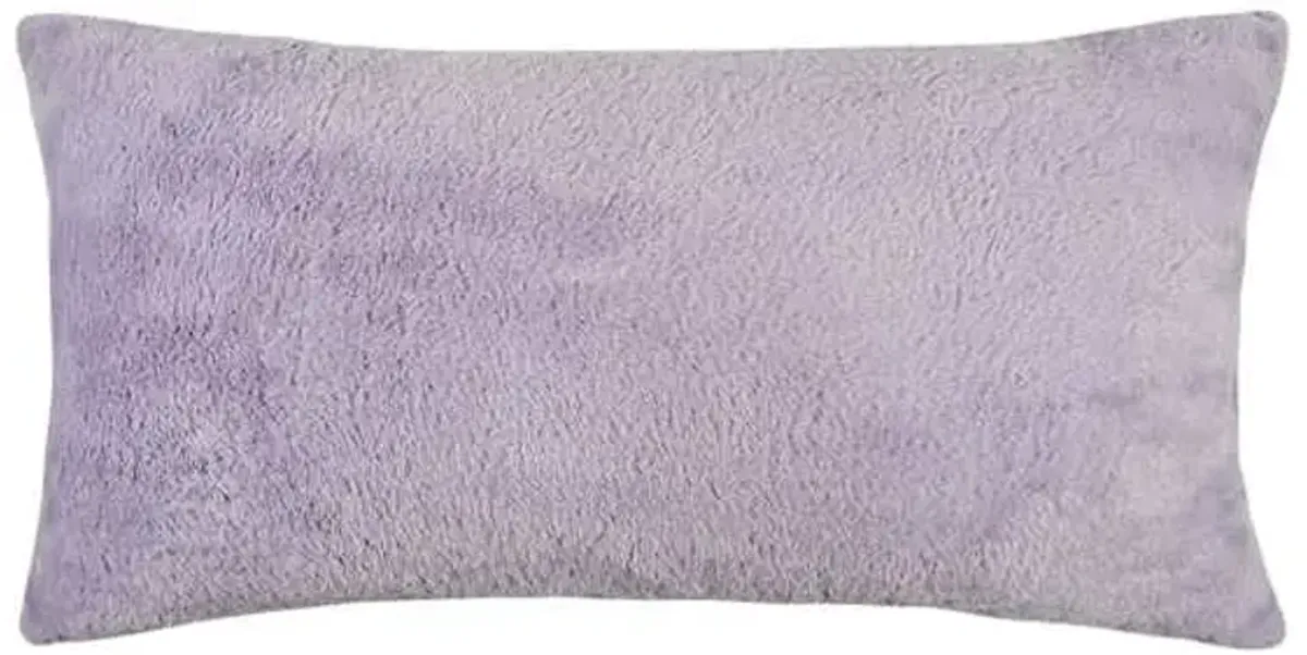 Tiny Dreamers Purple Faux Fur Body Pillow, 18x36