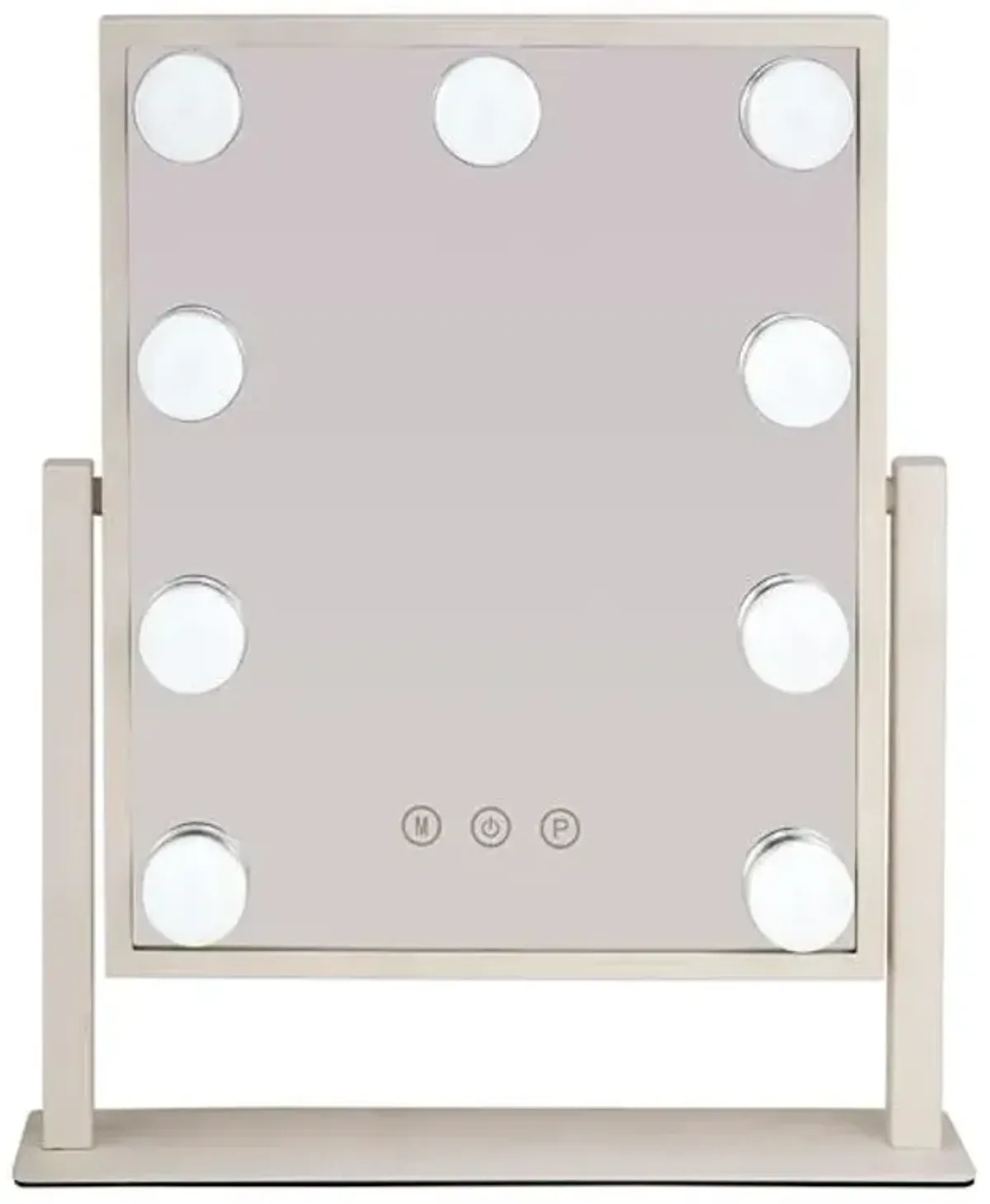 White LED Light Standing Mirror, 16"