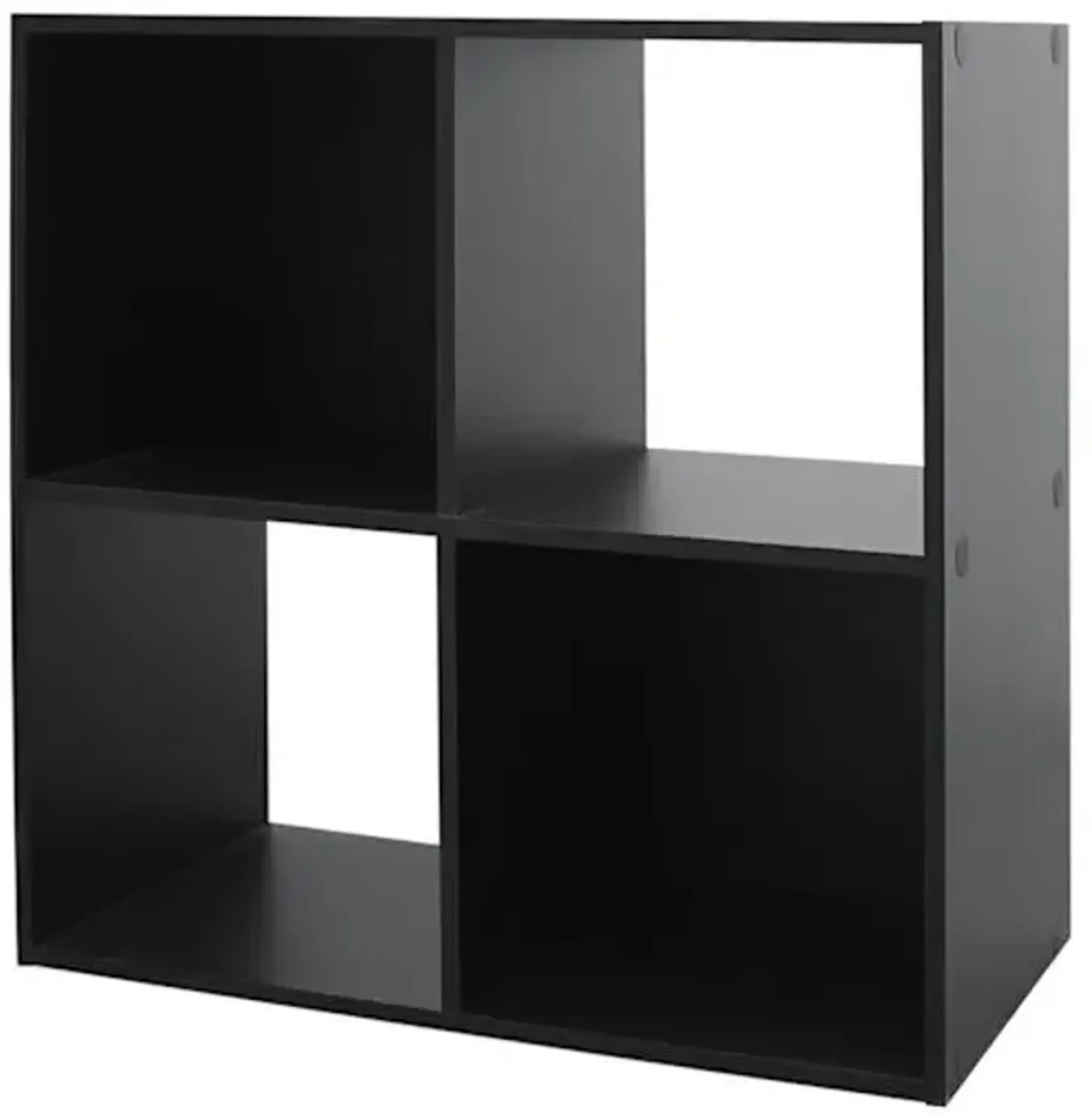 4-Cube Modular Storage System, Black | Furniture.com