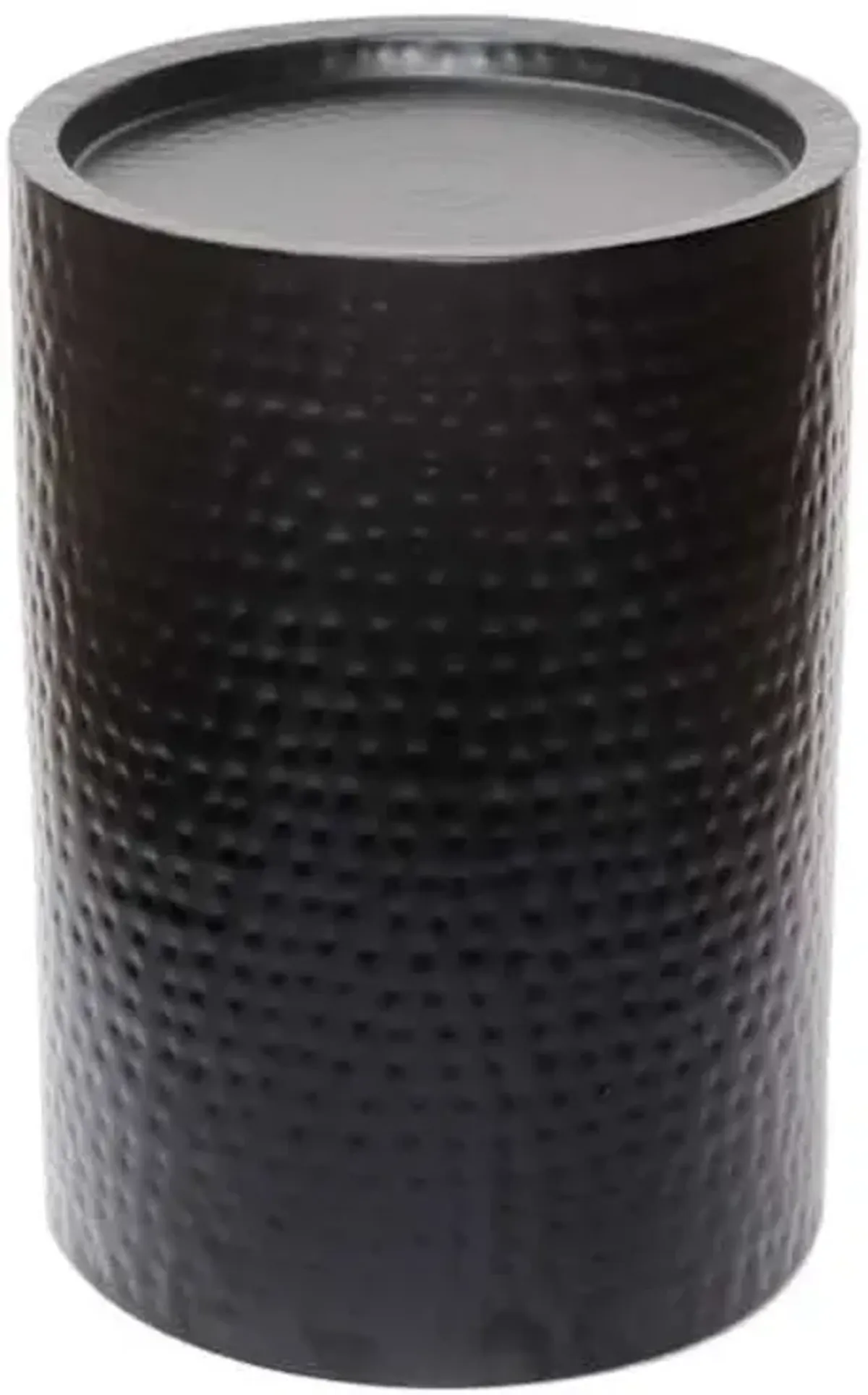 Black Hammered Accent Table, Medium