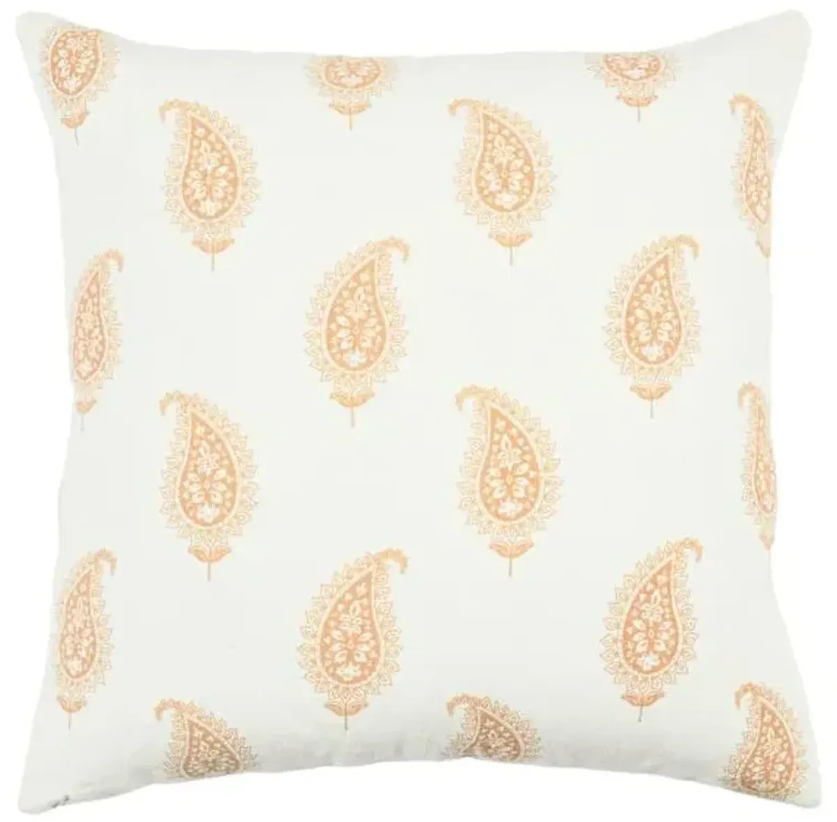 Paisley Print Throw Pillow, 18"