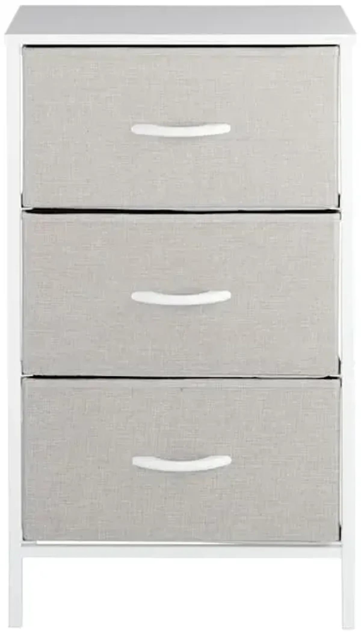 Seth 3-Drawer Storage Tower, Light Grey