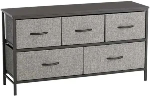 Seth 5-Drawer Storage Chest, Dark Grey