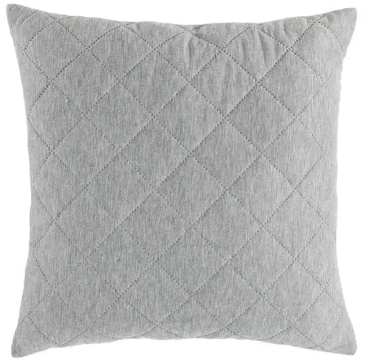 Grey Embossed Jersey Throw Pillow, 18"
