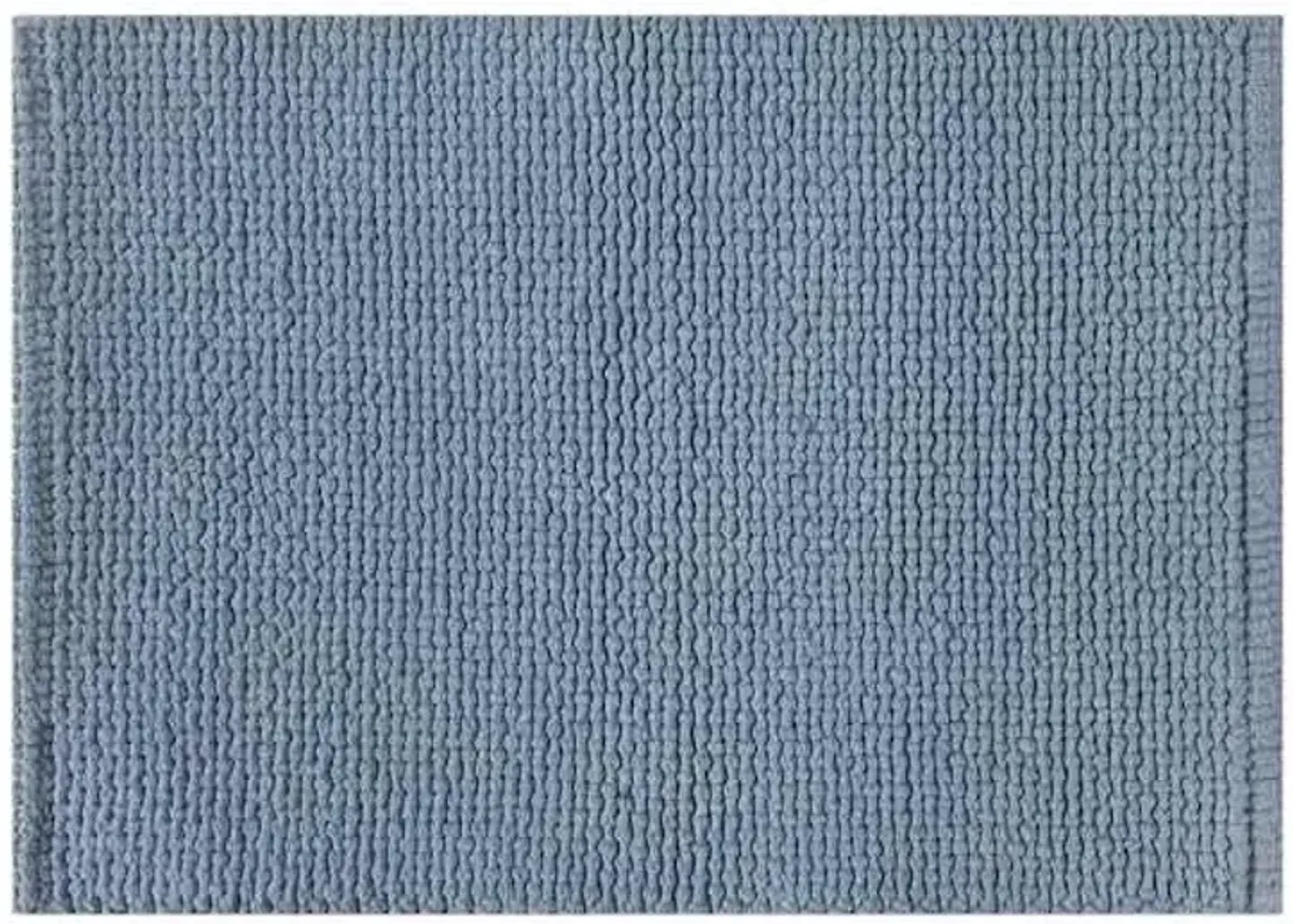 Blue Braided Cotton Bath Rug, 17x24