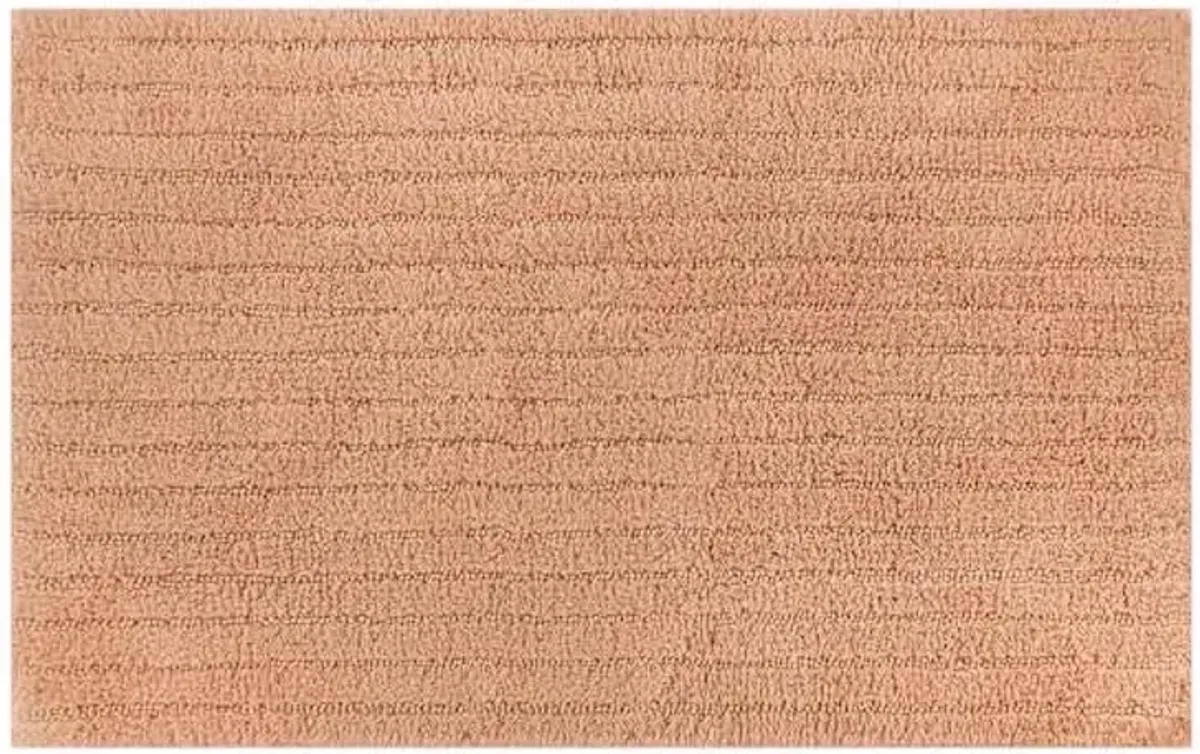 Coral Striped High-Low Bath Rug, 20x30