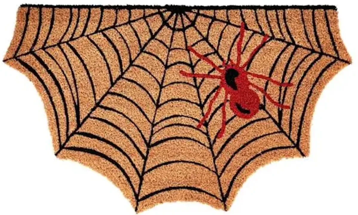 Spider Web Shaped Coir Mat, 18x30