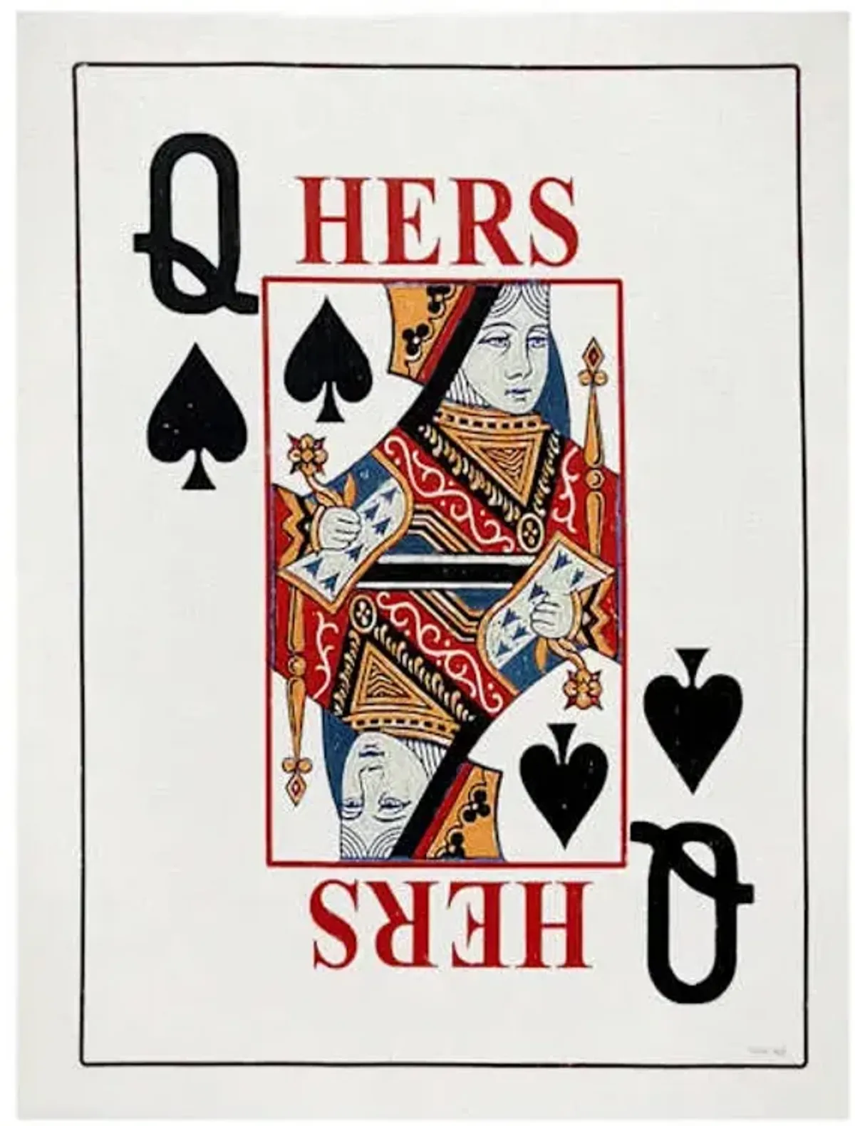 Queen Card Canvas Wall Art, 12x16
