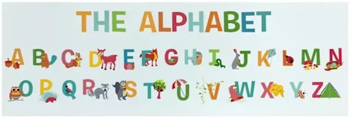 The Alphabet Canvas Wall Art, 36x12