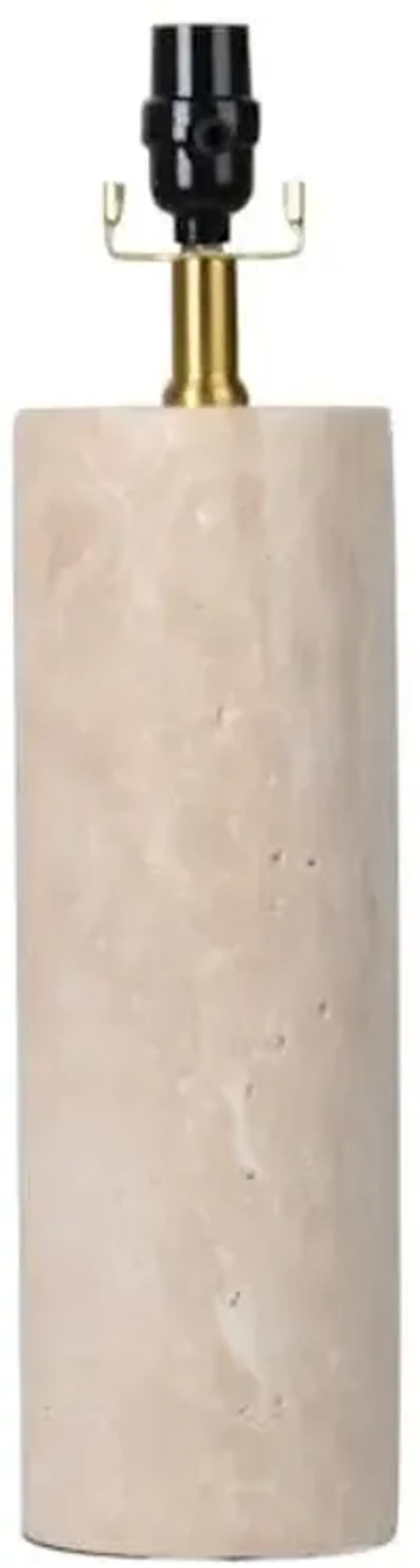 Crosby St. Travertine Column Medium Table Lamp Base, 19"