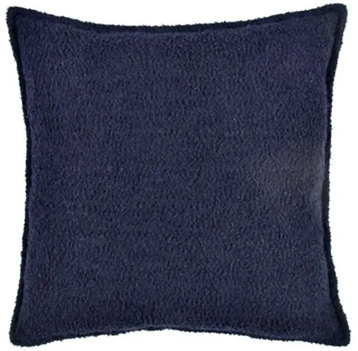 Navy Blue Soft Textured Boucle Throw Pillow, 18"