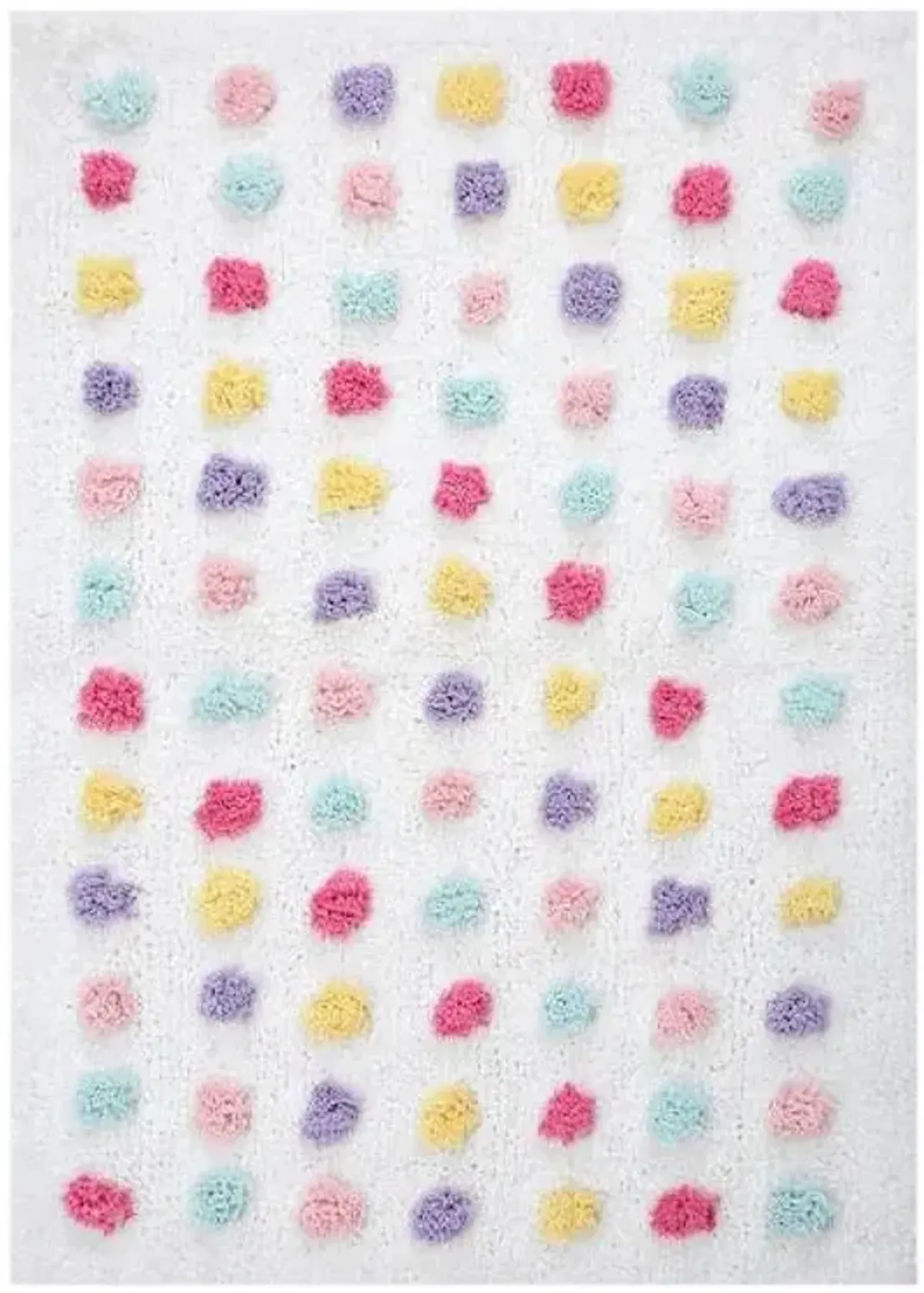 Tiny Dreamers Treats & Tiaras Multicolor Dots Bath Rug, 17x24