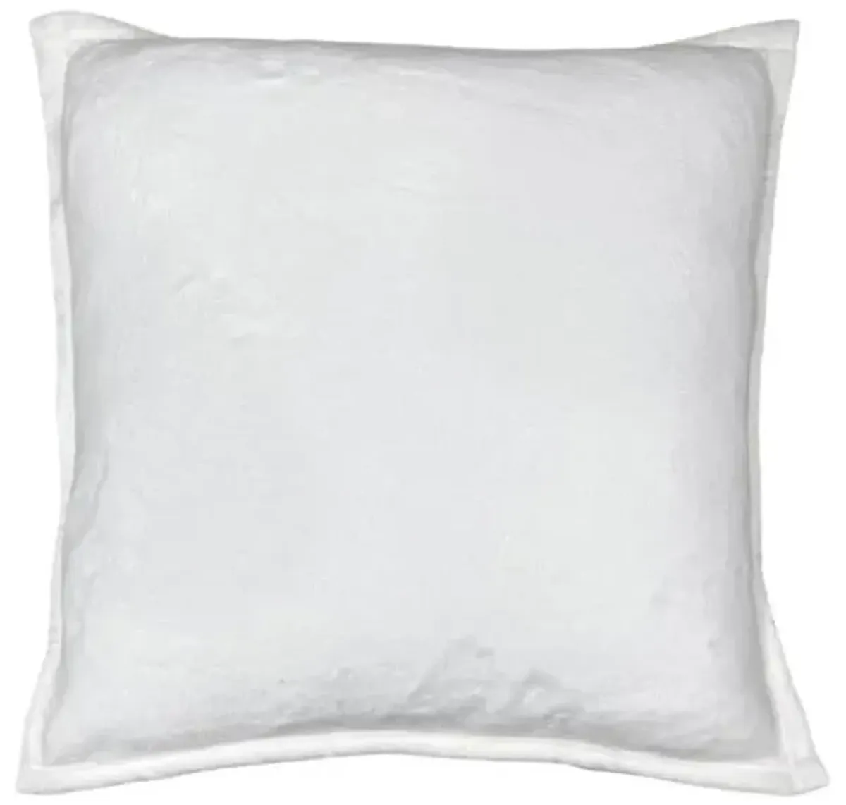 White Micro Plush Throw Pillow, 18"