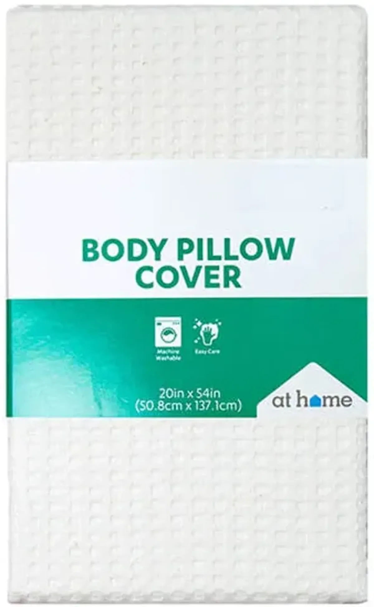 White Waffle Body Pillow Cover, 20x54
