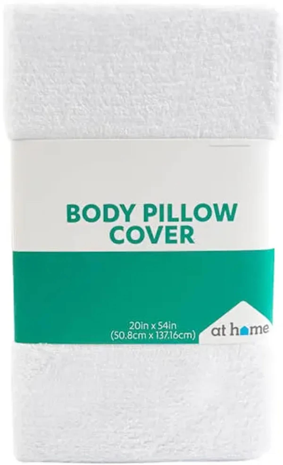 White Plush Body Pillow Cover, 20x54