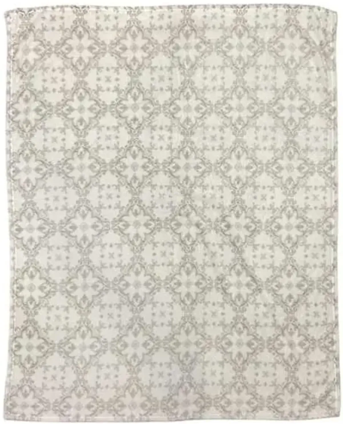 Ornate Scroll Micro Plush Throw Blanket, 50x60