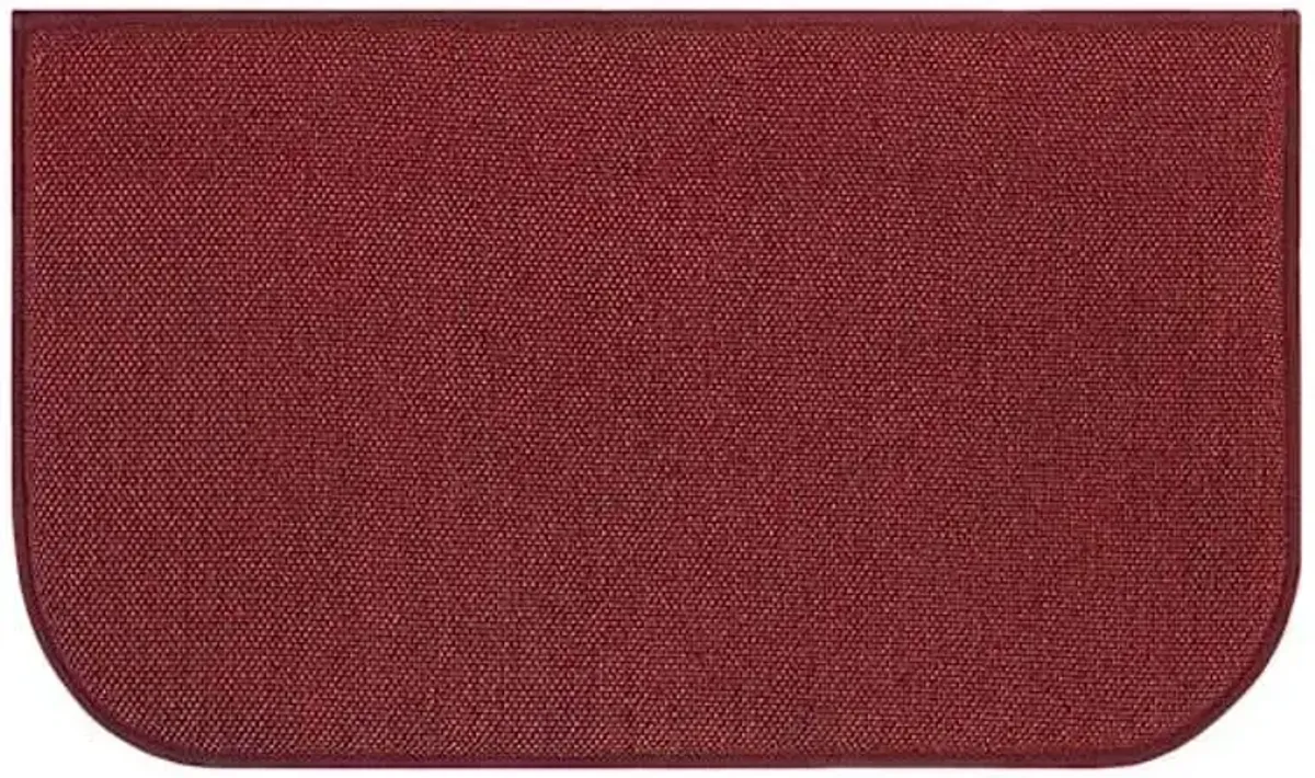 Red Woven Chenille Washable Kitchen Mat, 20x34