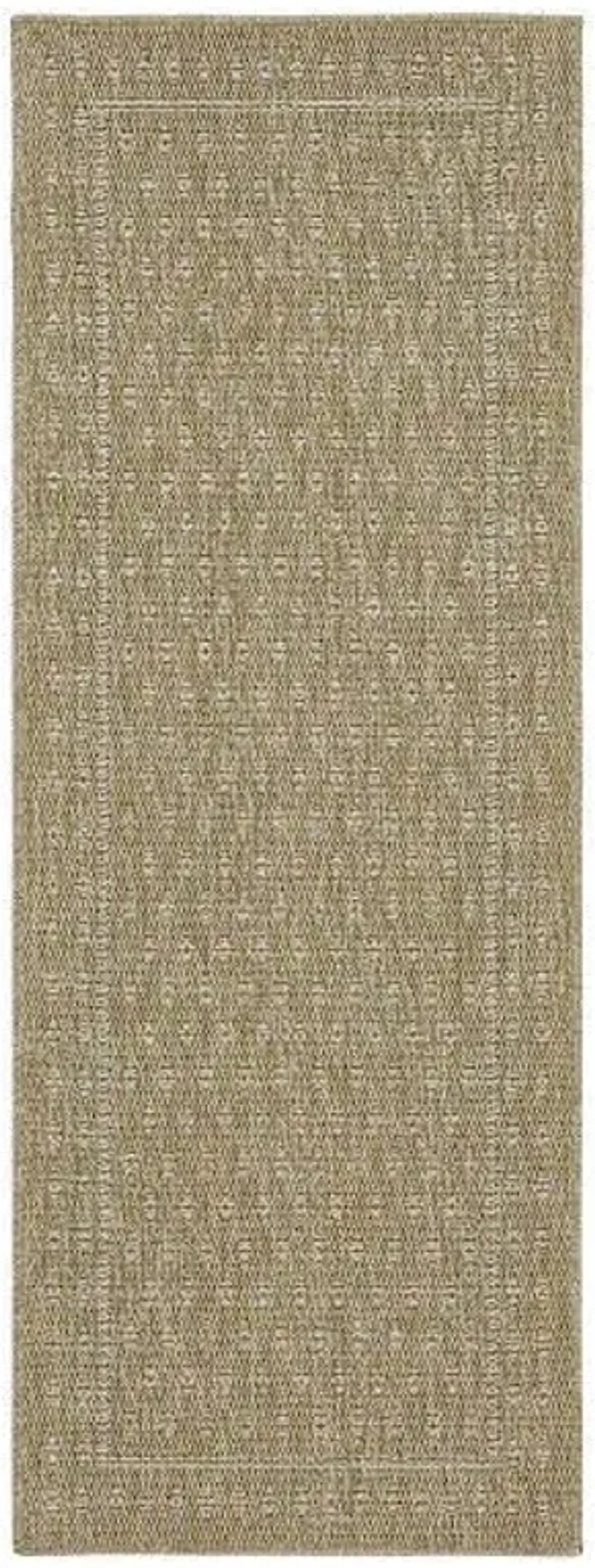 (E525) Honeybloom Fairhaven Faux Jute Outdoor Runner, 2x6