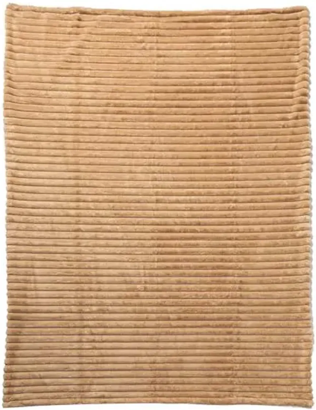 Brown Channel Faux Fur Throw Blanket, 60x80