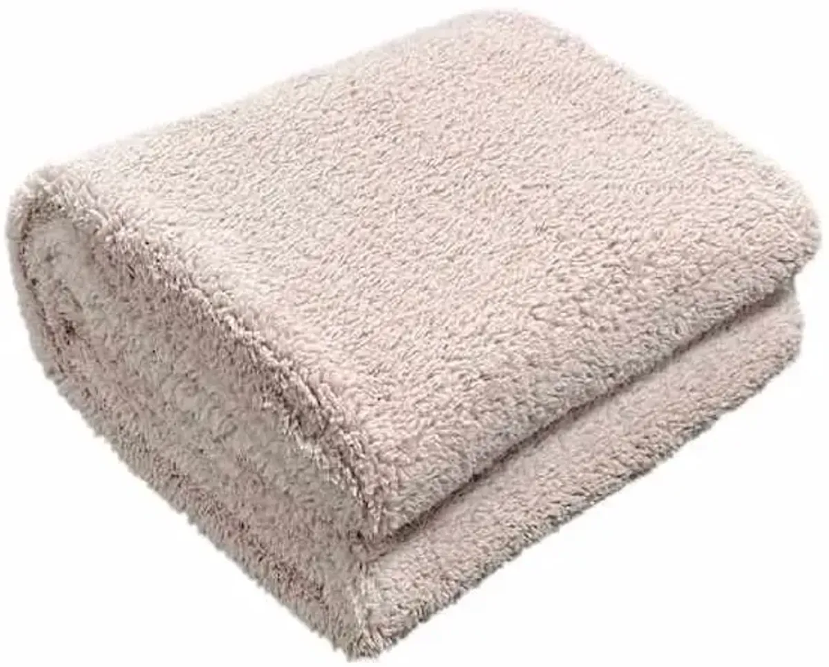 Pink Sherpa Throw Blanket, 50x60