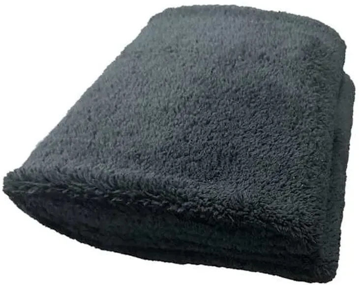 Black Sherpa Throw Blanket, 50x60