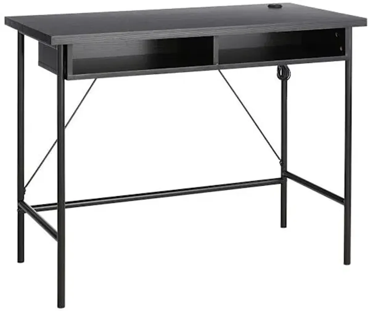 Lance Wood & Metal Desk, Black