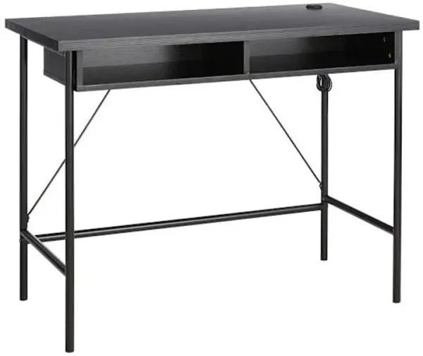 Lance Wood & Metal Desk, Black