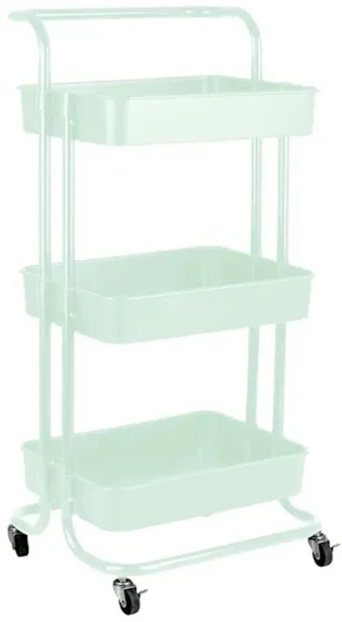 3-Tier Rolling Storage Cart, Mint