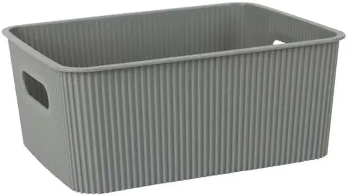 Doric Grey Storage Basket, Small