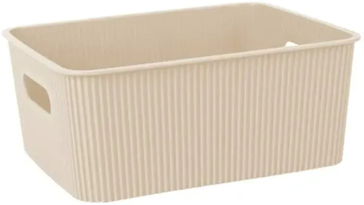 Doric Tan Storage Basket, Small