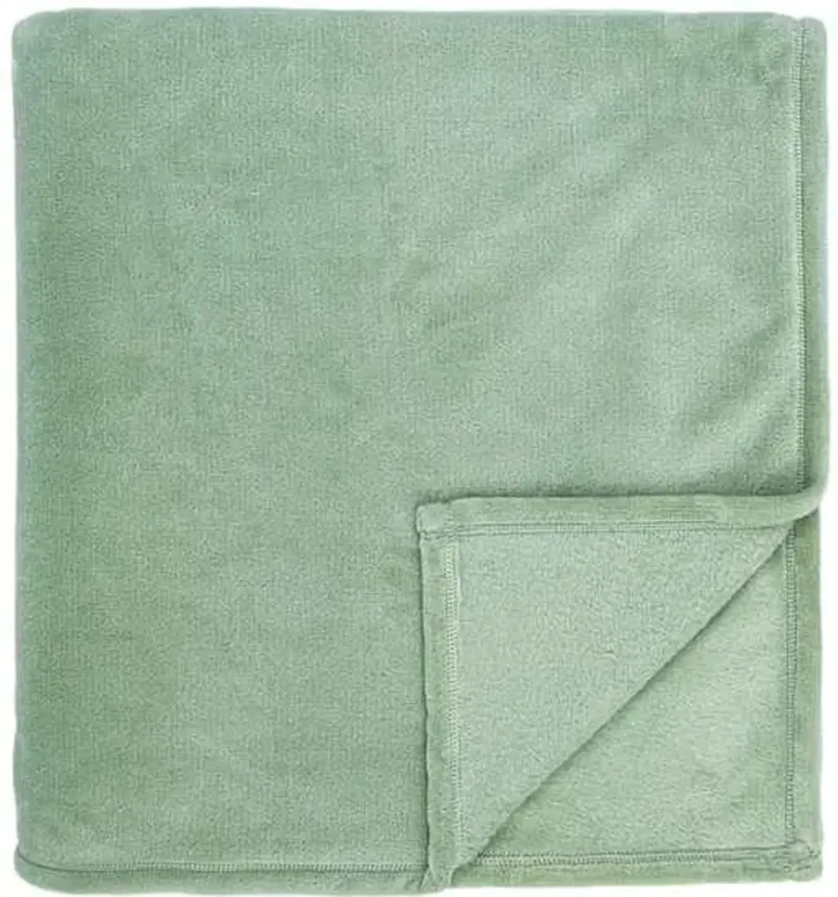 Sage Green Plush Bed Blanket, King