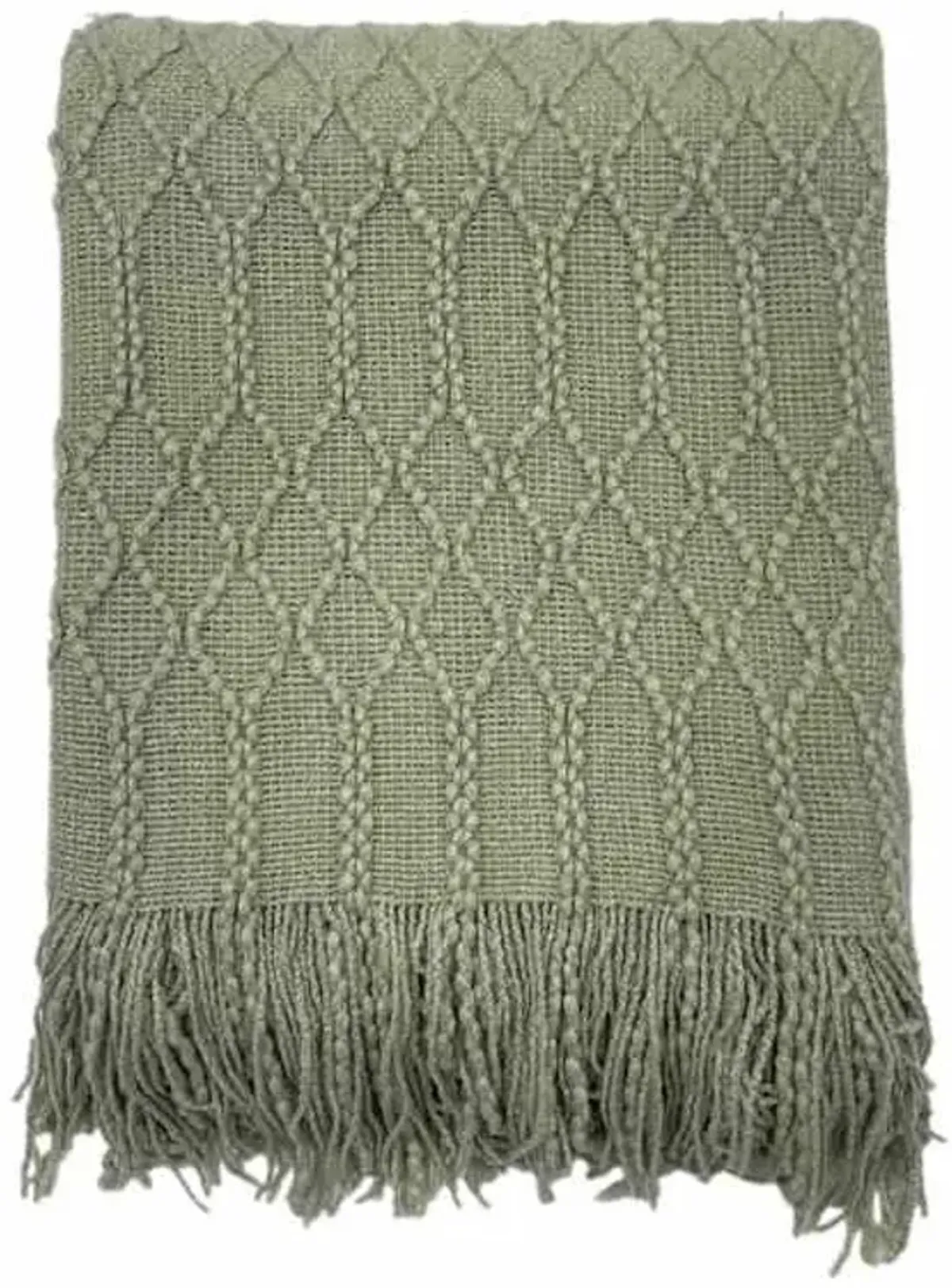Beverly Sage Green Throw Blanket, 50x60