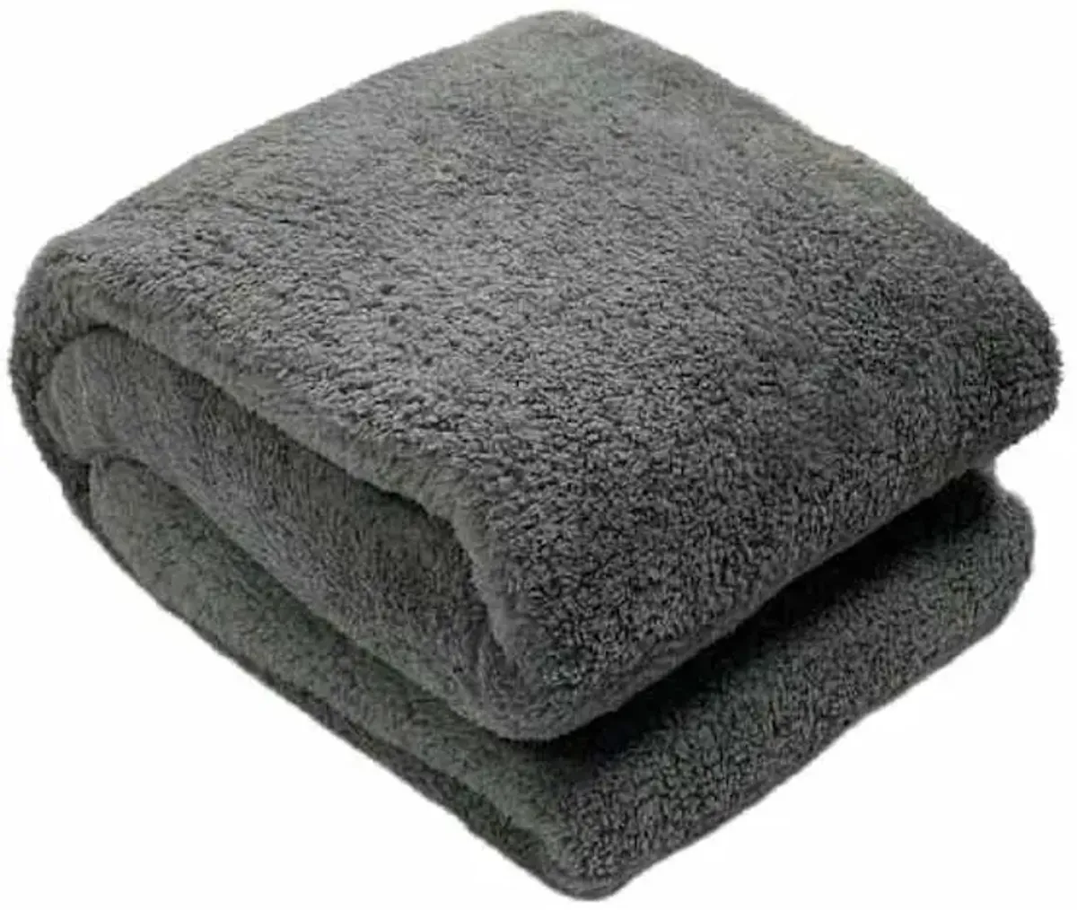 Dark Grey Sherpa Bed Blanket, Twin/Twin XL