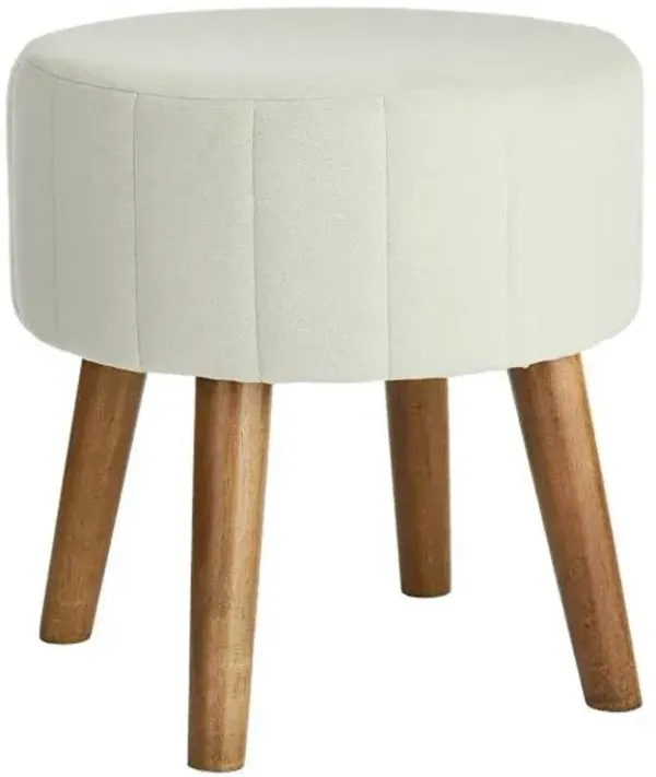 Emmy Stool with Wooden Legs, Mint