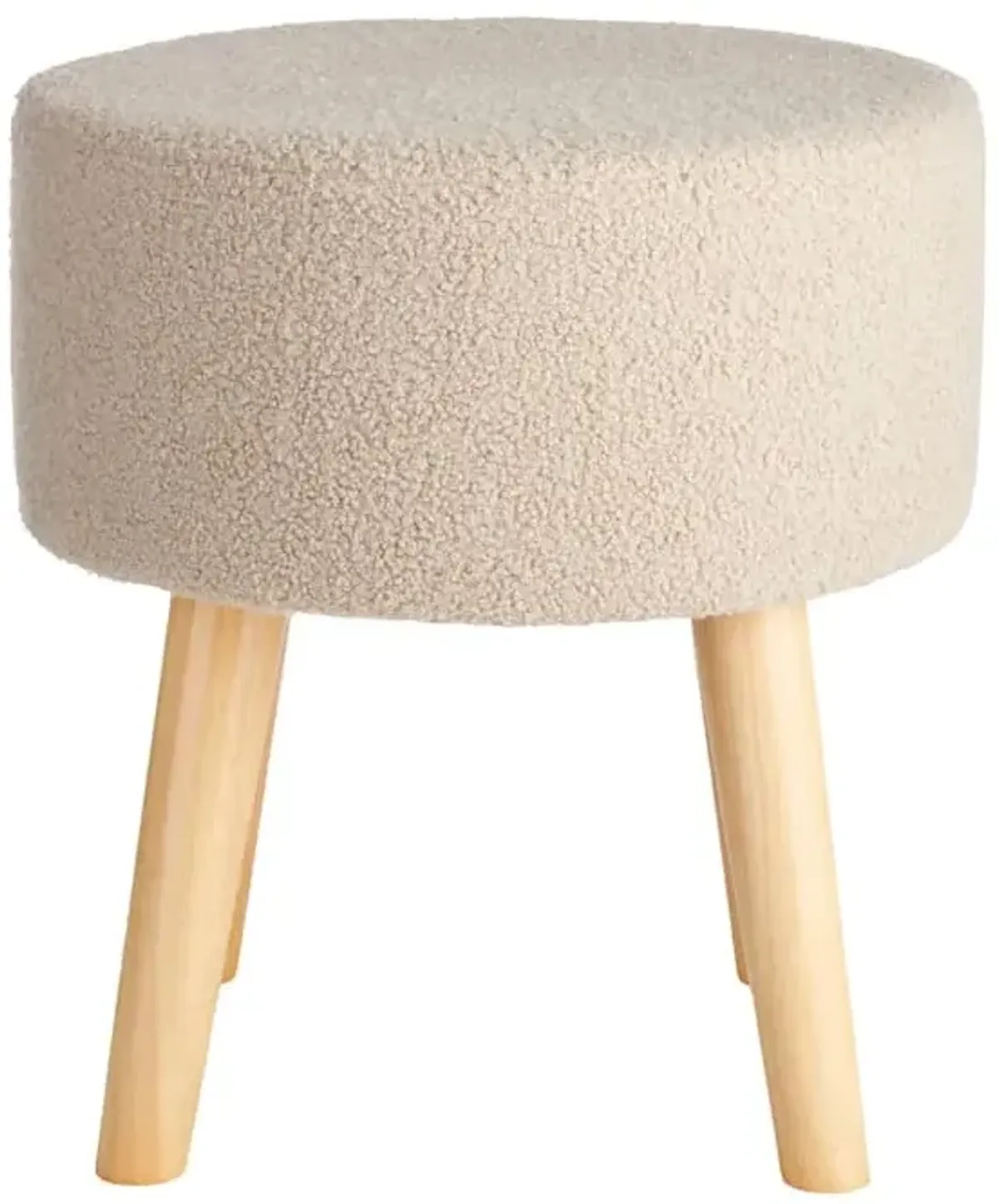 Emmy Stool with Wooden Legs, Sand