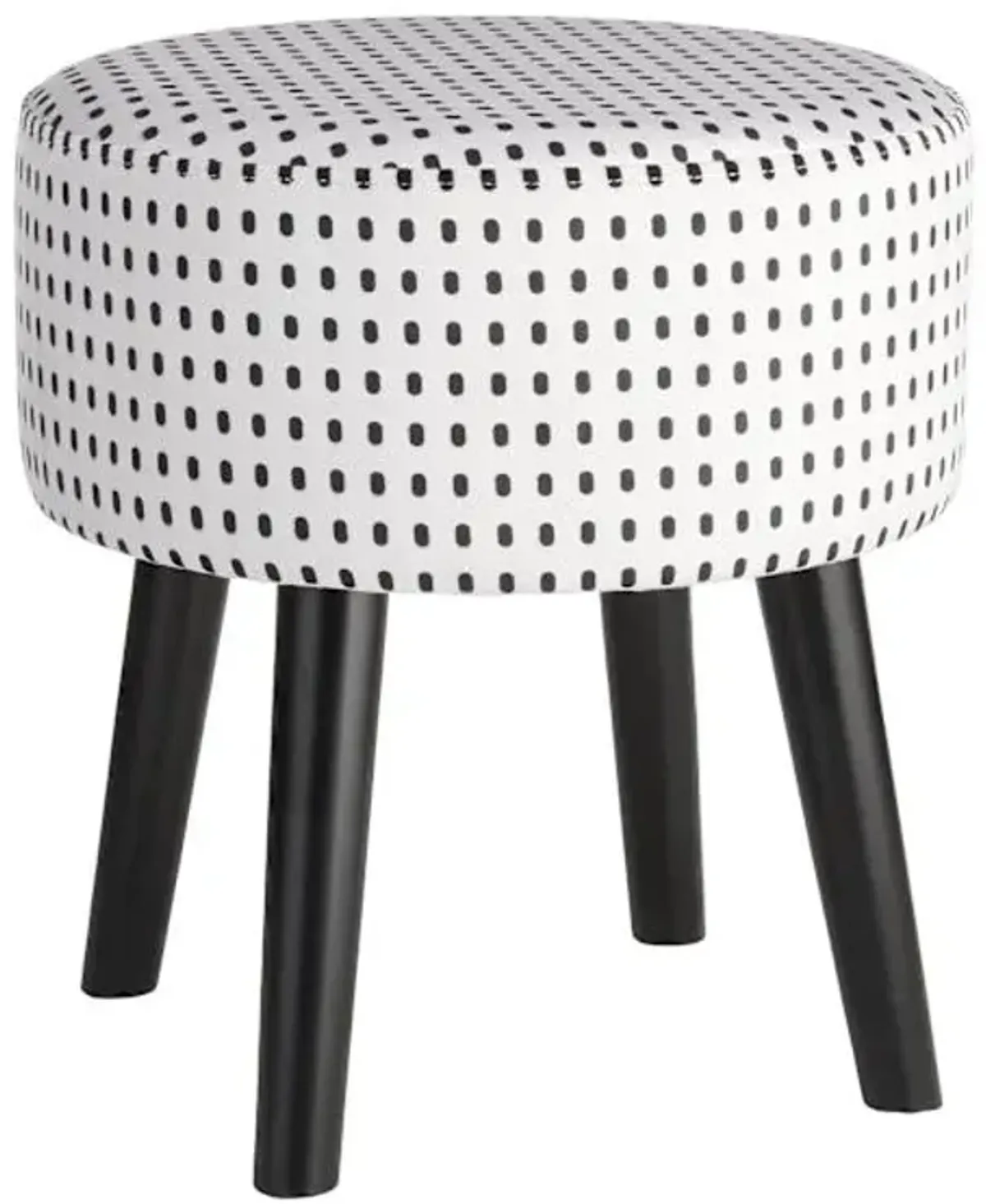 Emmy Stool with Black Legs, Black Dots