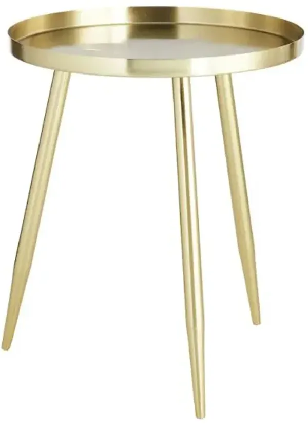 Avery Accent Table, Gold