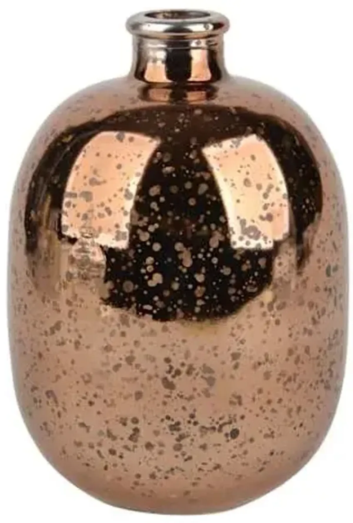 Brown Mercury Glass Bud Vase, 5.5"