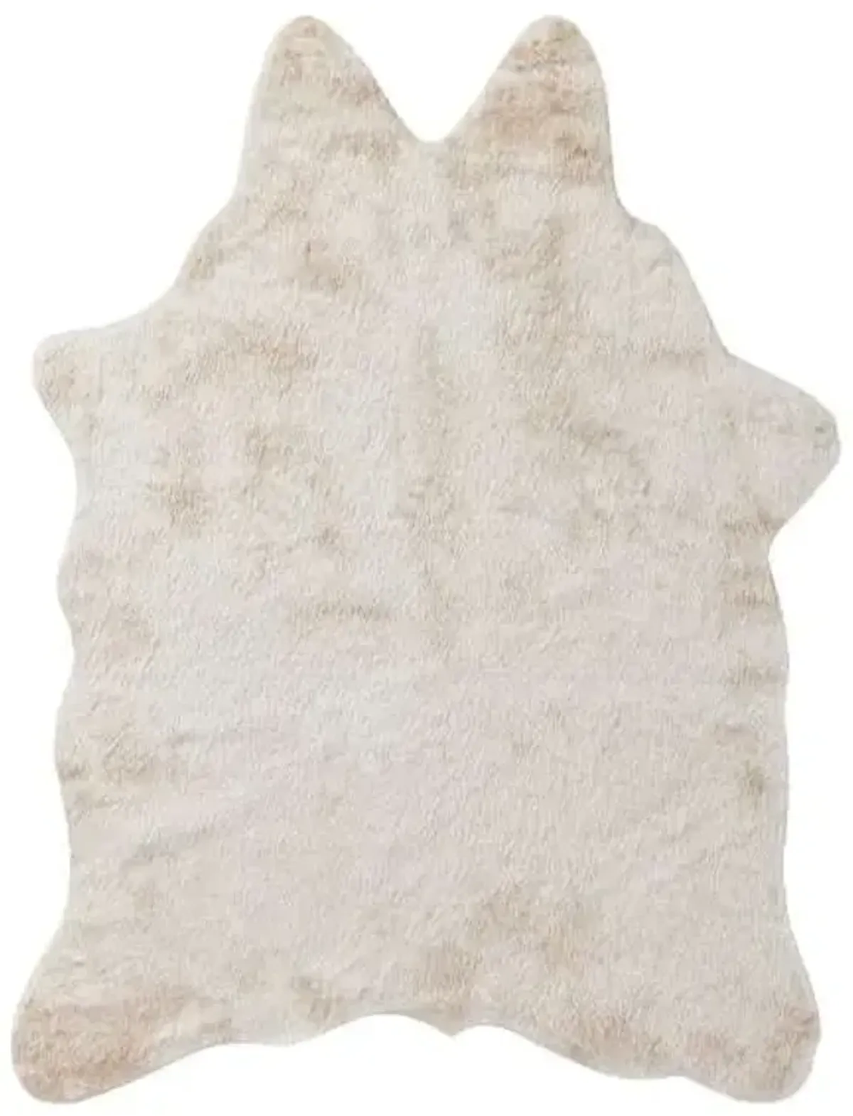 Durango Ivory Faux Cowhide Accent Rug, 3x5
