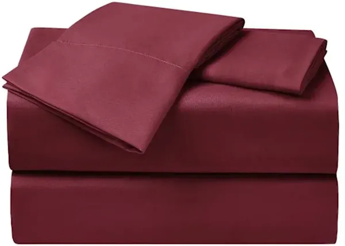 4-Piece Cabernet Cooling Microfiber Sheet Set, King