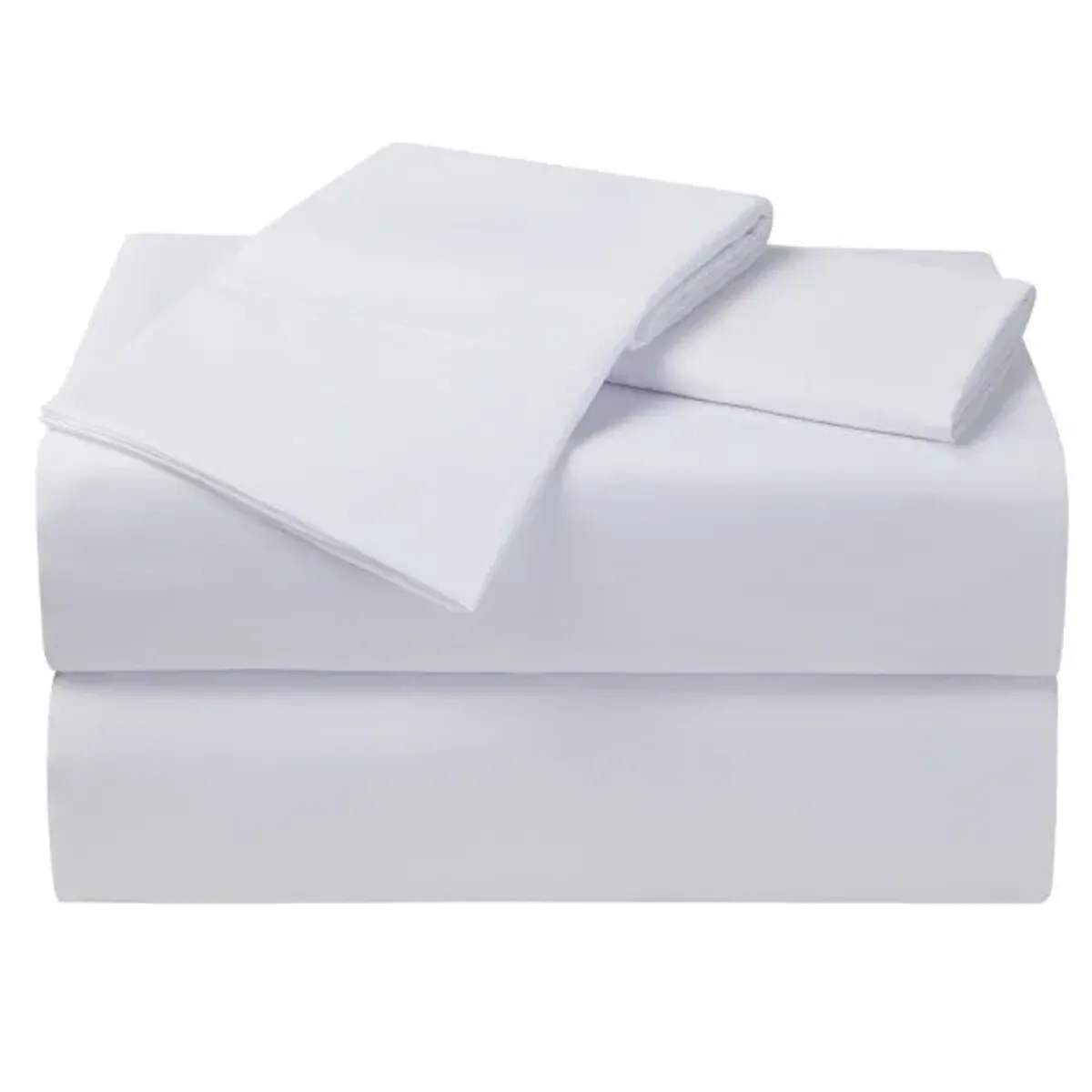 4-Piece White Cooling Microfiber Sheet Set, King