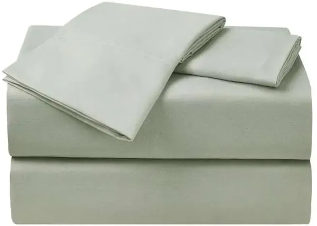 3-Piece Sage Cooling Microfiber Sheet Set, Twin/Twin XL