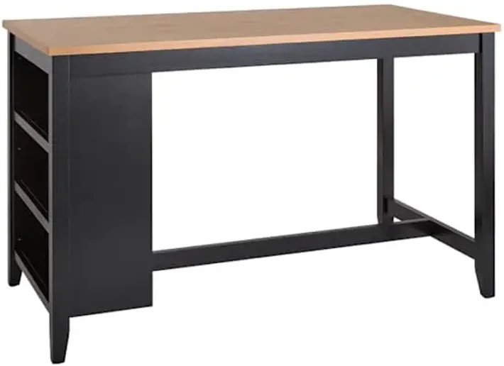 Elora Wooden Kitchen Island, Black