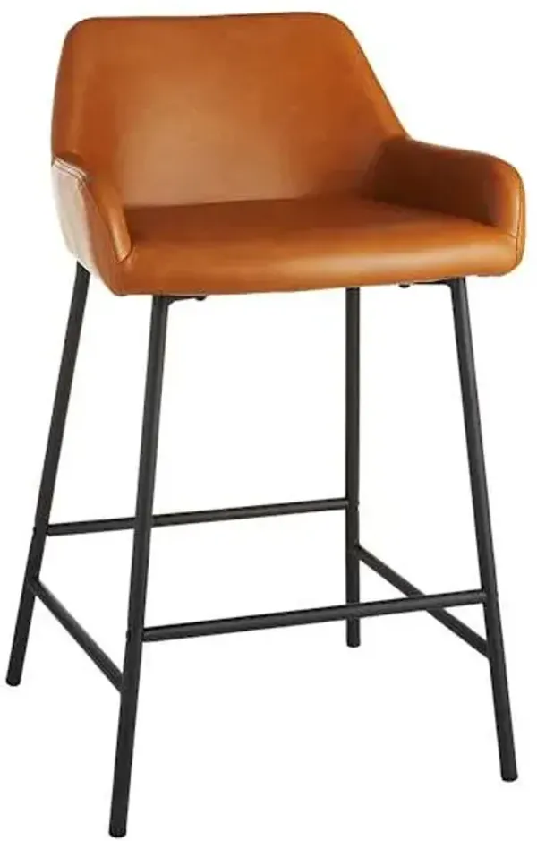 Honeybloom Destin Counter Stool, Cognac