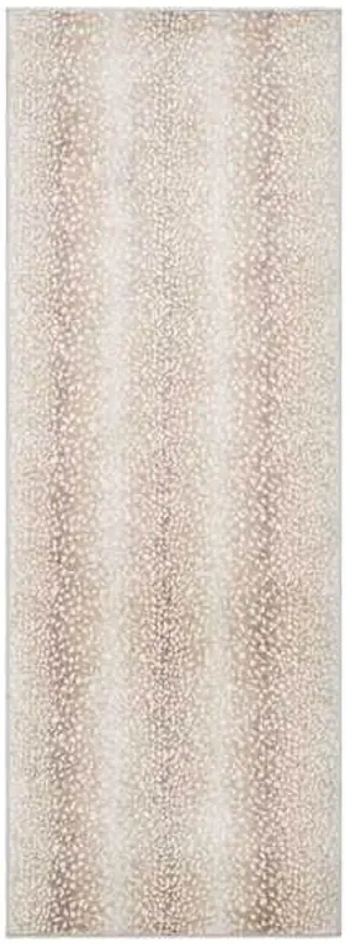 (D614) Crosby St. Roma Neutral Fawn Print Runner, 2x7