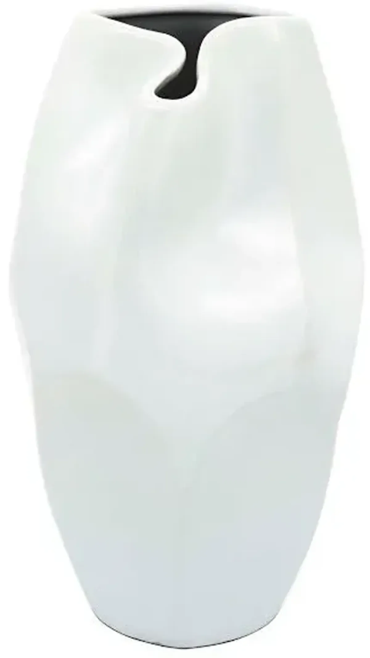 Remi White Ceramic Vase, 6"